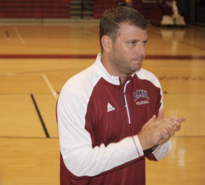 Aaron Mansfield leads the Lions in his first season as LMU’s head volleyball coach.