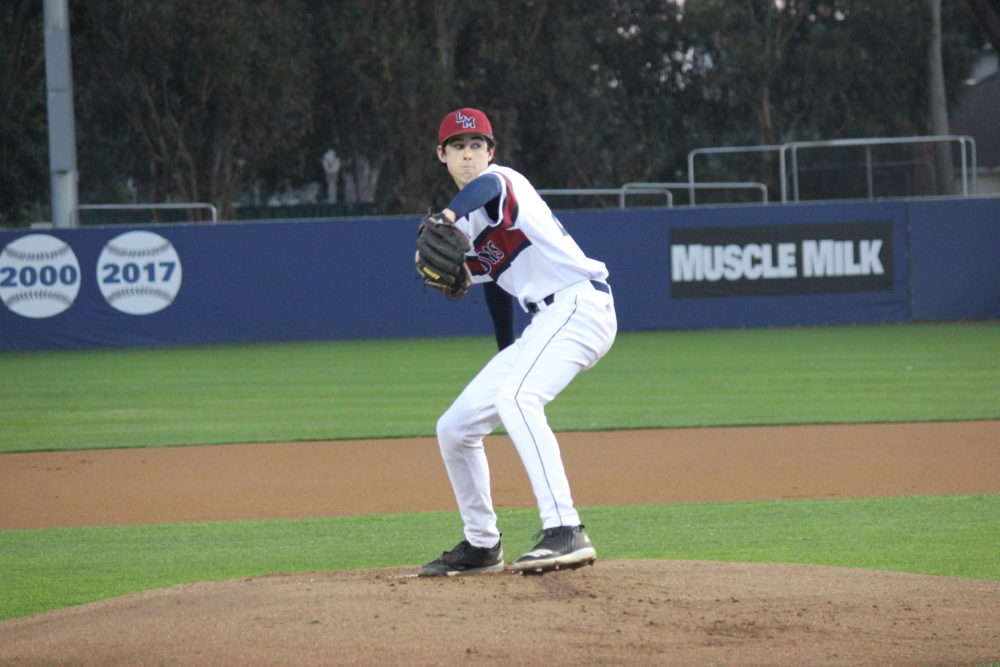 Nick Frasso (16) pitching