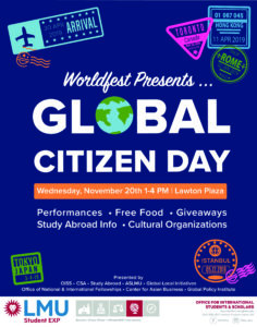Global Citizens Day Flyer GlobalCitizen 236x300 - 20th WorldFest Celebrates LMU’s Global Reach