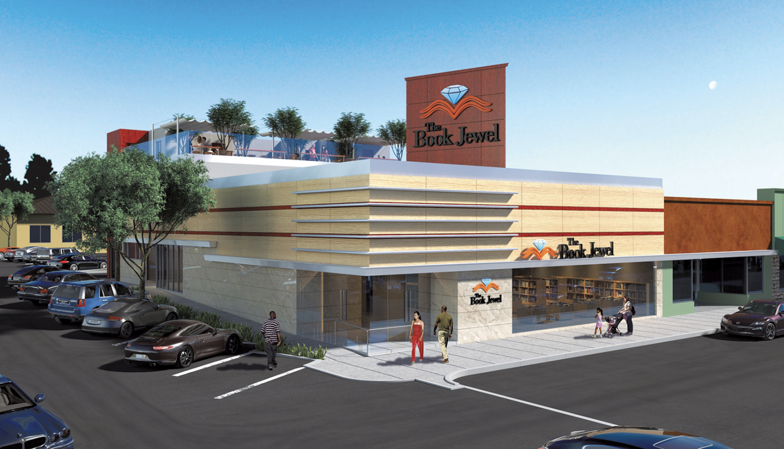The Book Jewel Rendering 1 - Westchester Bookstore with LMU Roots Plans Grand Opening